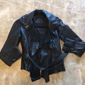All Saints women’s biker leather jacket